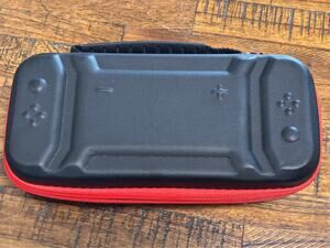 Nintendo Switch Case With Game Card Holder Heavy Duty Red Black 10”